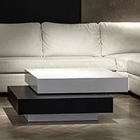 Kliknite za detalje - Klub Sto Maxx X Move Belo-Crno 80 x 80 x 35 cm