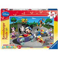 Ravensburger puzzle Dečije puzle - XXL - Disney - Mickey Mouse Club House - Mikijev urnebesni skejt klub  100 delova RA10871