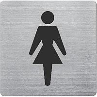 Kliknite za detalje - Aluminijumski Piktogram Za Ženski Toalet Alco 450-1