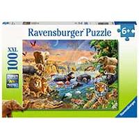 Kliknite za detalje - Puzzle 100 XXL delova Pojilište u džungli Ravensburger 12910