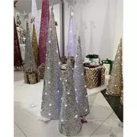 Kliknite za detalje - LED Svetleća Kupa Pearl Cone Visina 50 cm Srebrna