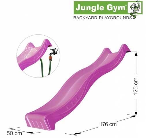 Vodeni Tobogan Spust 2.2 m - Jungle Gym Sa TUV Sertifikatom Pink - thumbnail 0