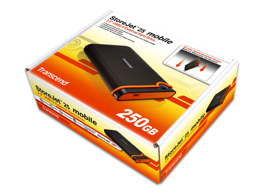 Transcend USB hard disk 250 GB - otporan na udarce - thumbnail 1