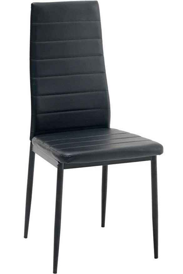 Četiri Trpezarijske stolice Devon veštačka koža crna - thumbnail 1