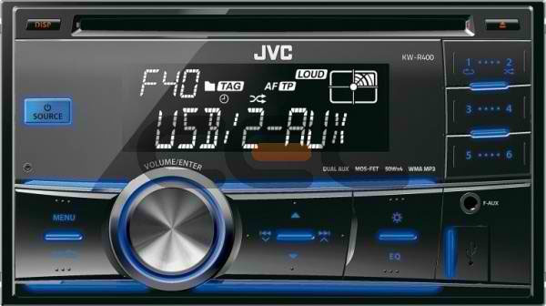 JVC auto radio CD MP3 USB player Double Din KW-R400EY - thumbnail 1