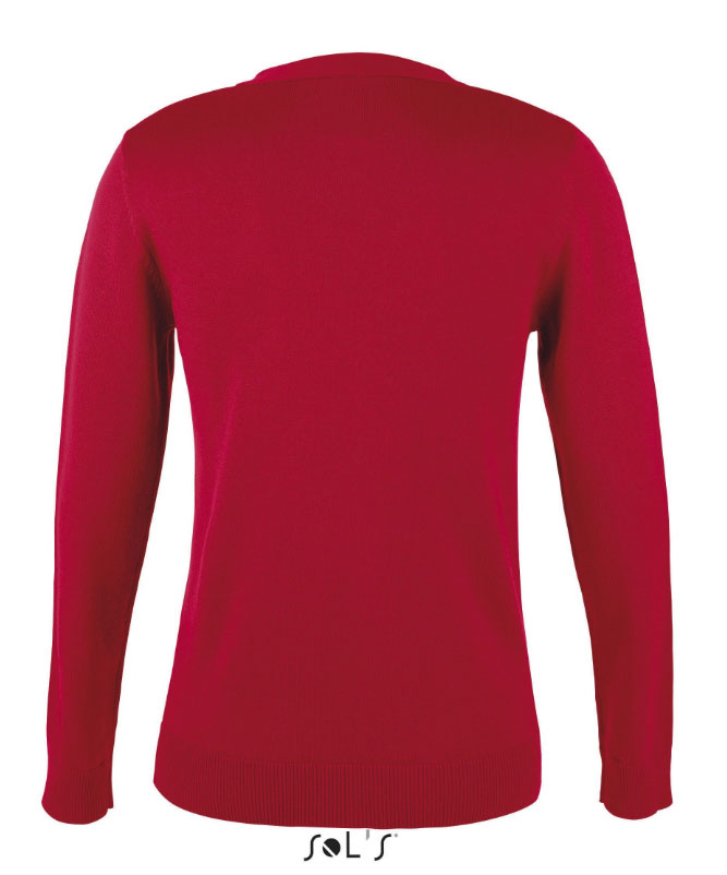 Sols Ženski džemper na kopčanje Golden Women Red veličina XL 90012 - thumbnail 1