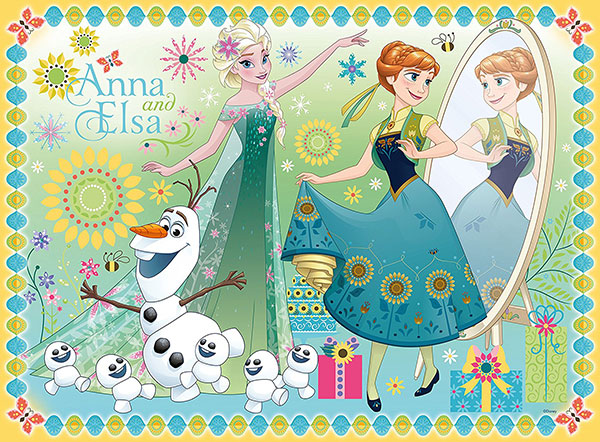 Ravensburger puzzle Dečije puzle - XXL - Disney - Frozen - Frozen Fever - Anna and Elsa  100 delova RA10584 - thumbnail 1