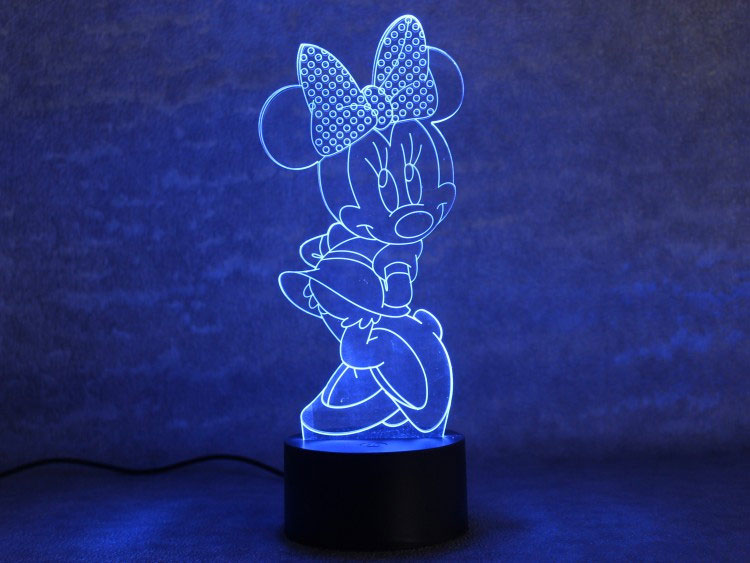 Noćna LED Lampa 3D Minnie Mouse - thumbnail 3