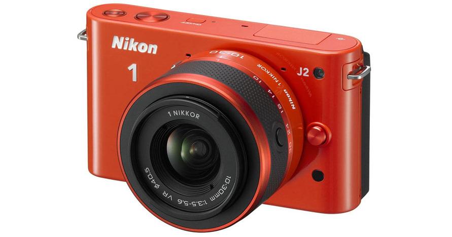 Nikon 1 digitalni fotoaparat sa zamenljivim objektivima J2 Orange set ...